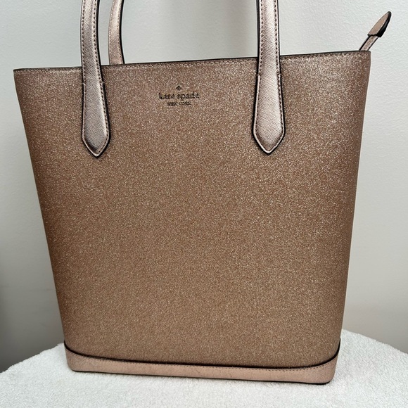 Kate Spade Tote Bag Elegant Metallic Finish - Picture 1 of 15